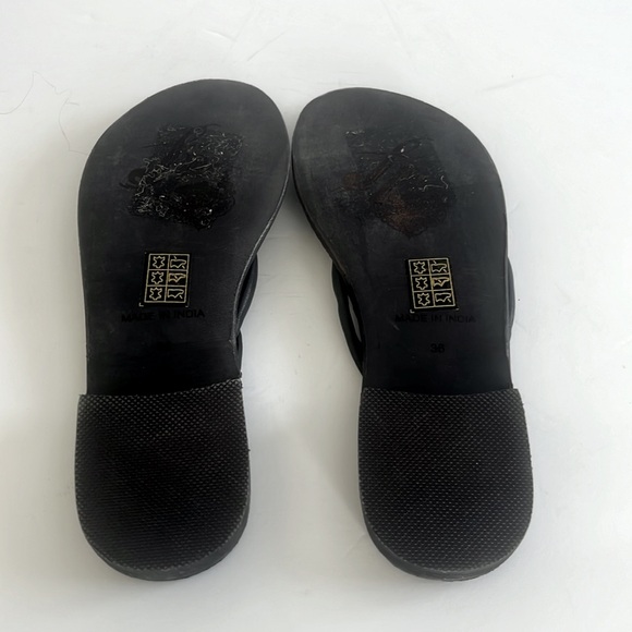Free People Womens Kayla Black Leather Slip-On Slide Sandals Size 36 or 6US NEW - Picture 7 of 7